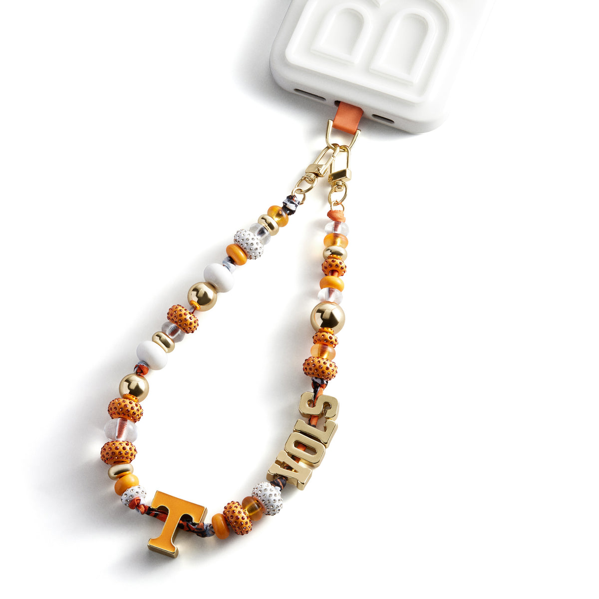 BaubleBar® University of Tennessee Beaded Bandana Phone Charm