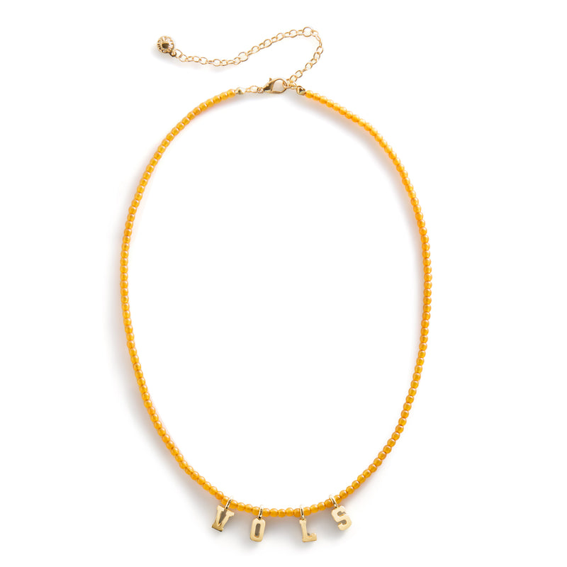 BaubleBar University of Tennessee Delicate Orange Beaded VOLS Necklace