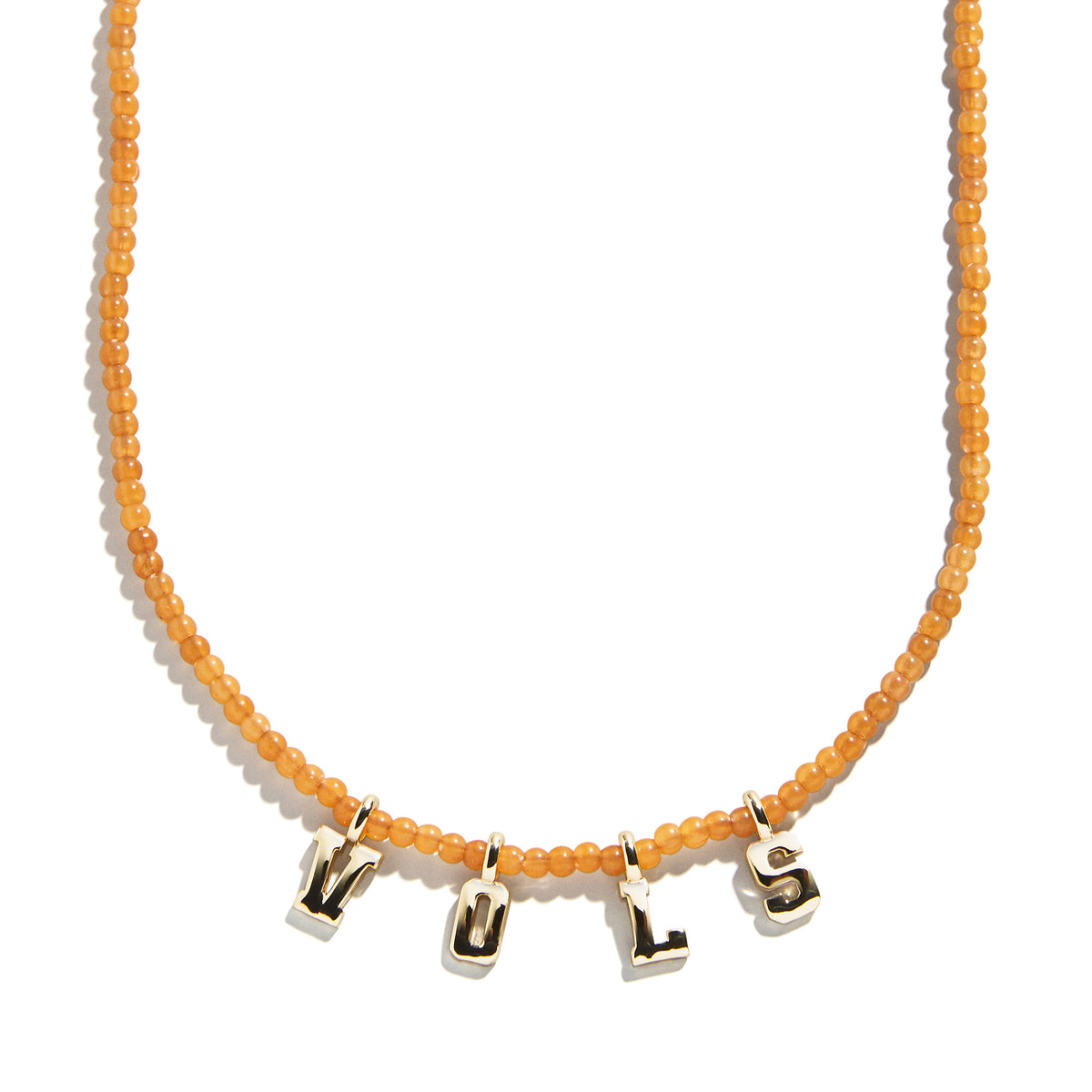 BaubleBar University of Tennessee Delicate Orange Beaded VOLS Necklace