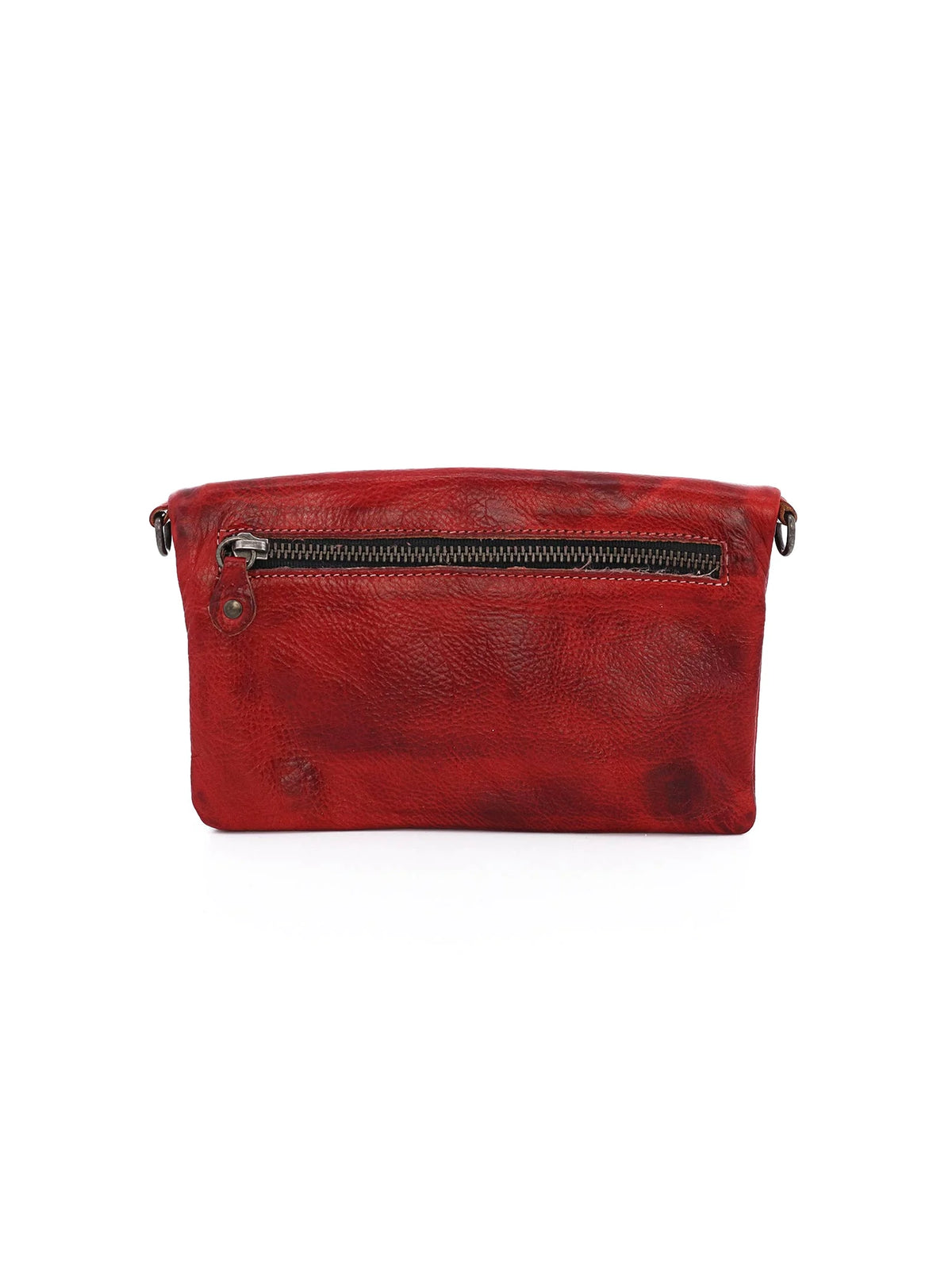 BEDSTU cadence convertible crossbody clutch wallet in red rustic leather