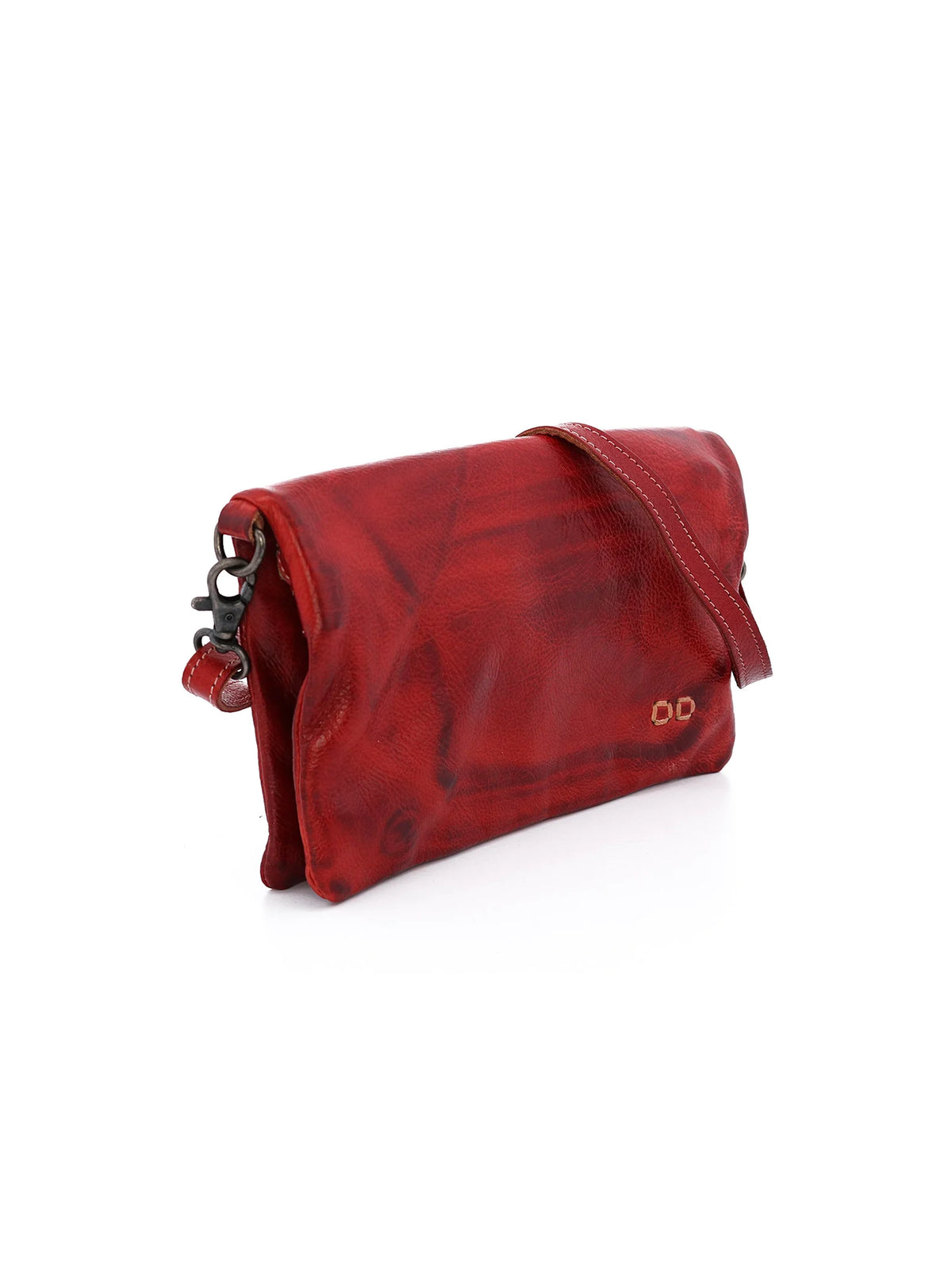 BEDSTU cadence convertible crossbody clutch wallet in red rustic leather