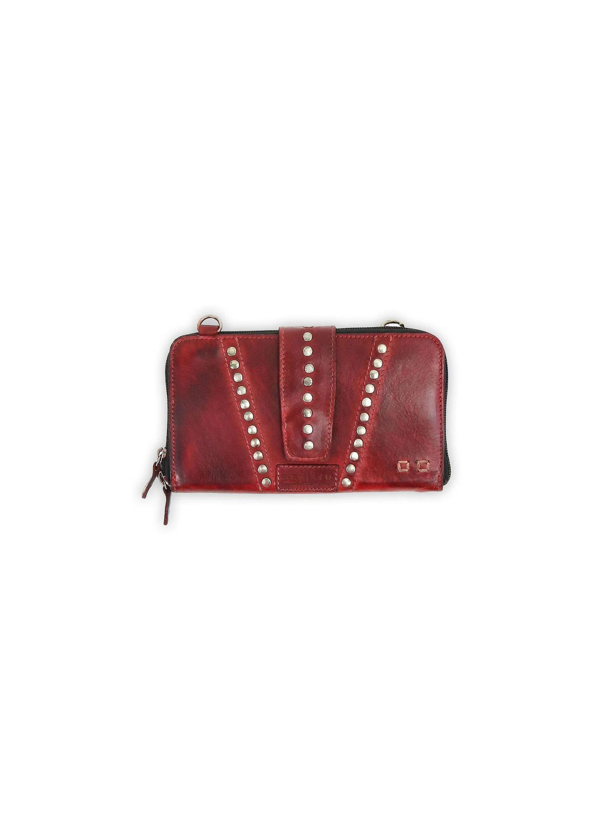 BEDSTU Flee Studded Wallet  in red