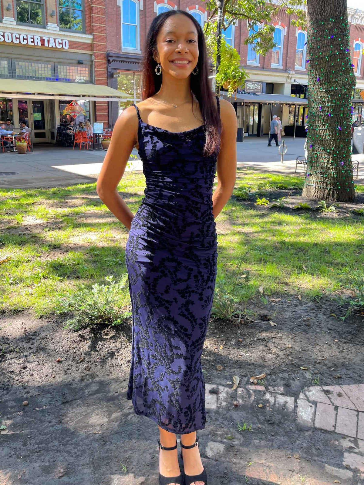 Begonia Ruched Midi Dress
