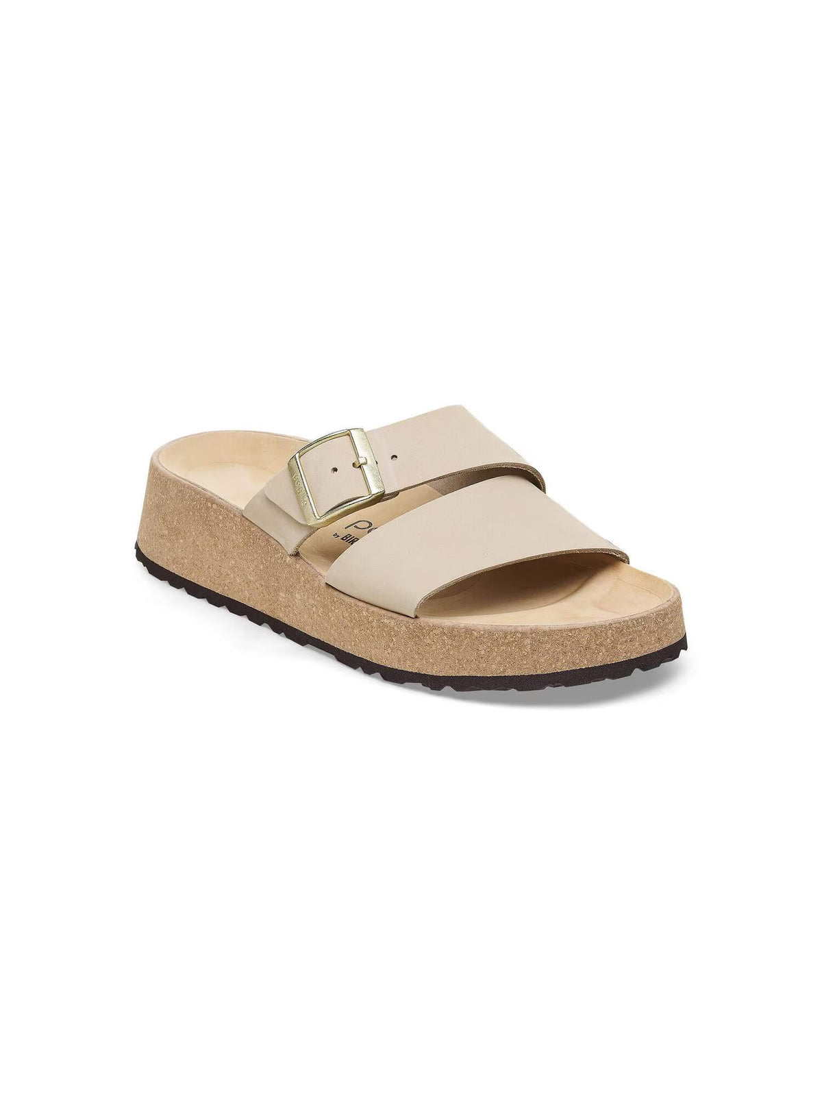 BIRKENSTOCK Almina Wedge in Nubuck Leather Sandcastle