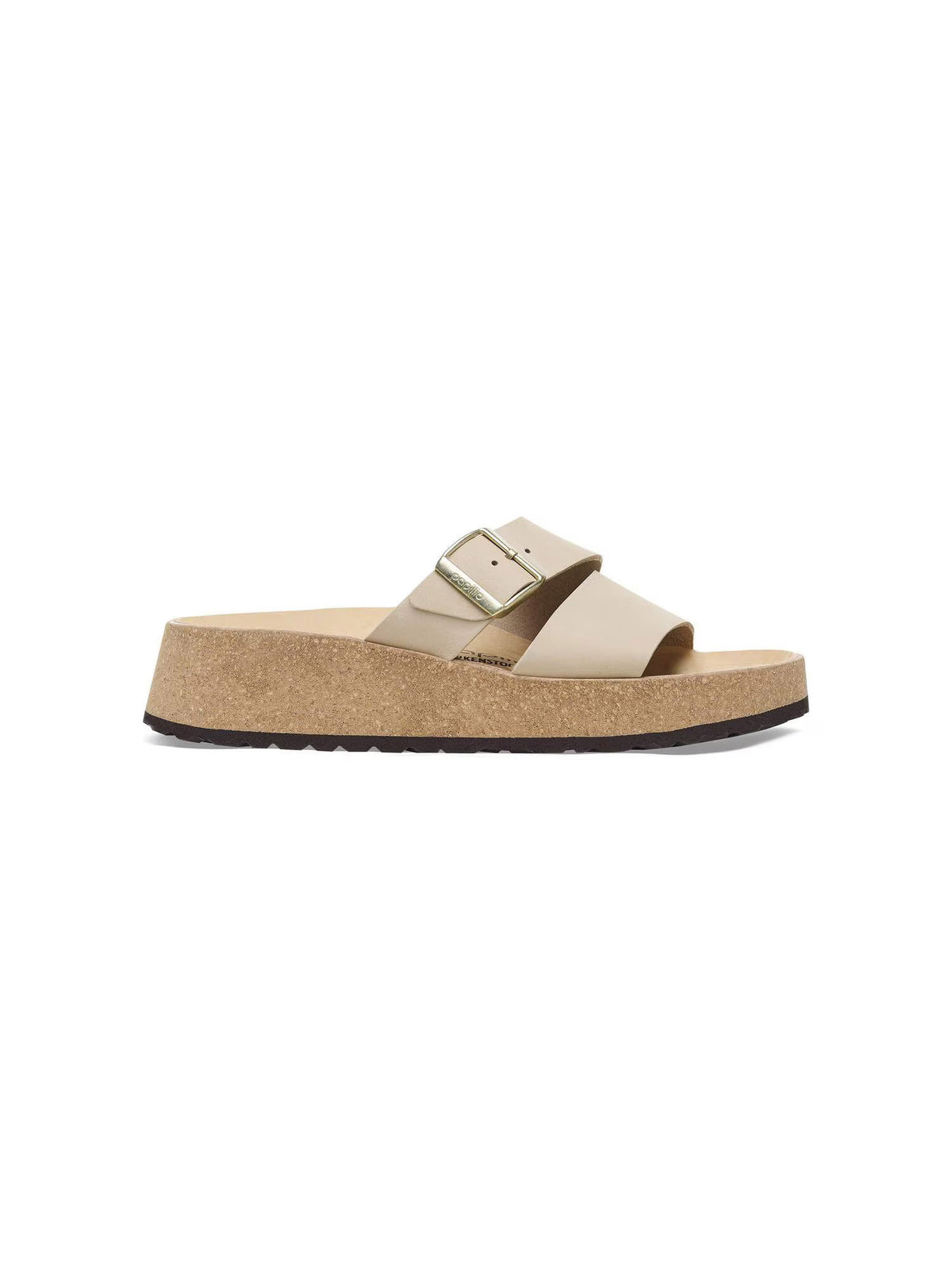 BIRKENSTOCK Almina Wedge in Nubuck Leather Sandcastle