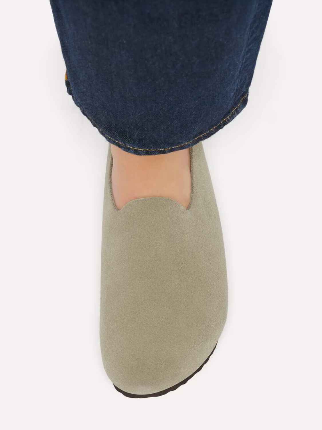 BIRKENSTOCK Amsterdam Wrapped Suede Taupe Narrow