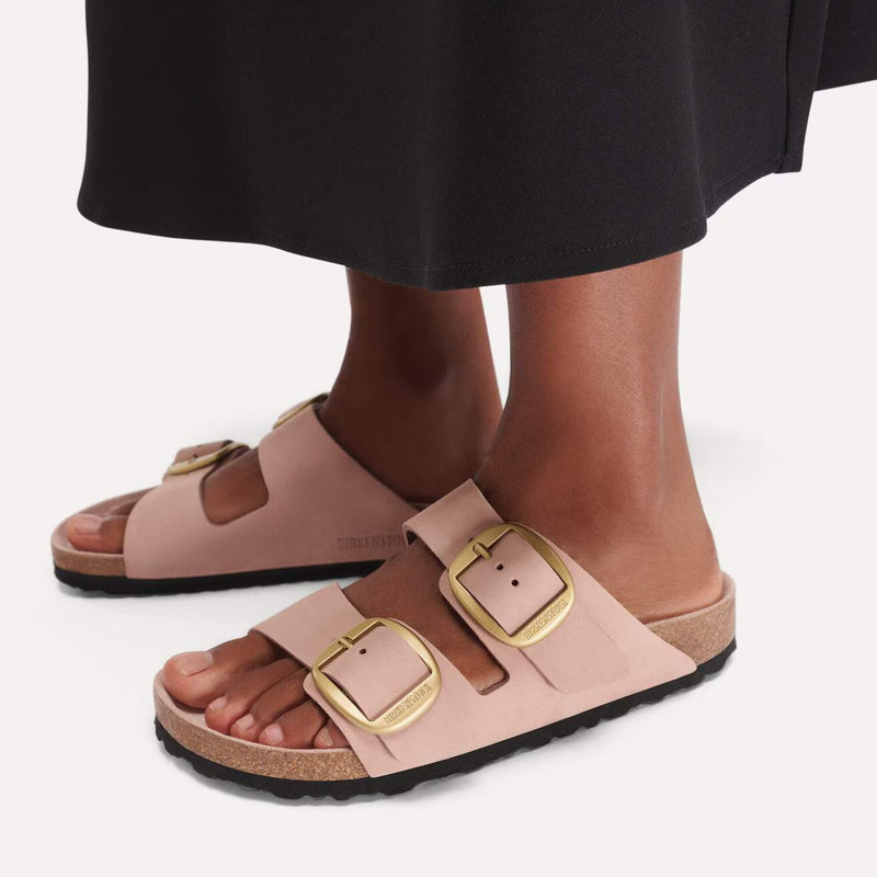 BIRKENSTOCK Arizona Big Buckle Nubuck Leather Soft Pink Regular/Narrow