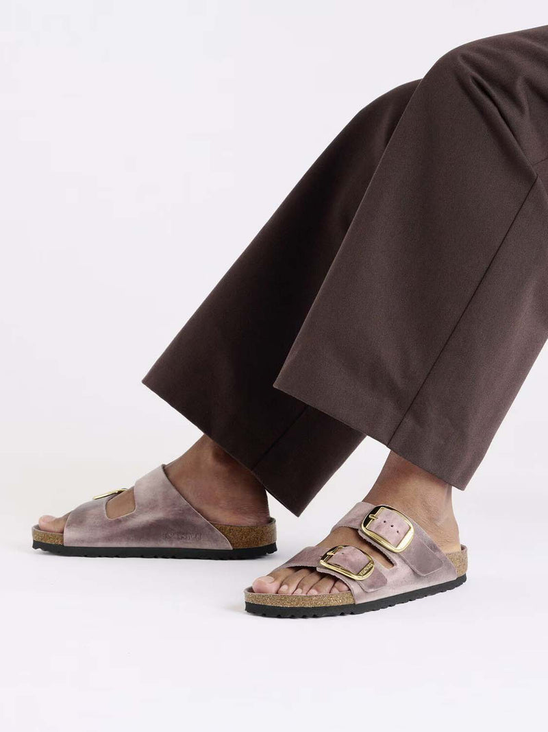 BIRKENSTOCK Arizona Big Buckle Oiled Leather Lavender Narrow