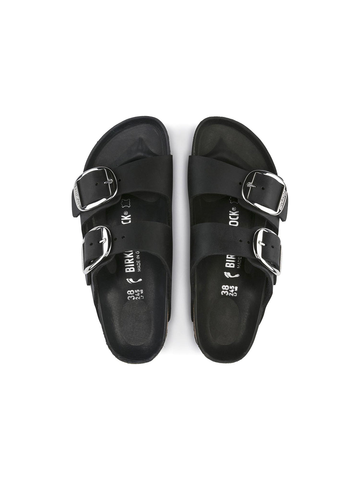 BIRKENSTOCK Arizona Big Buckle Sandal Black Oiled Leather