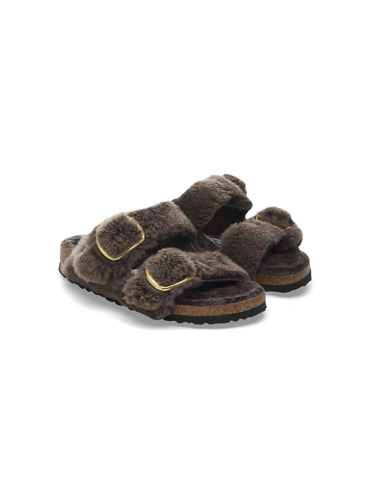 BIRKENSTOCK Arizona Big Buckle in Shearling Concrete Gray