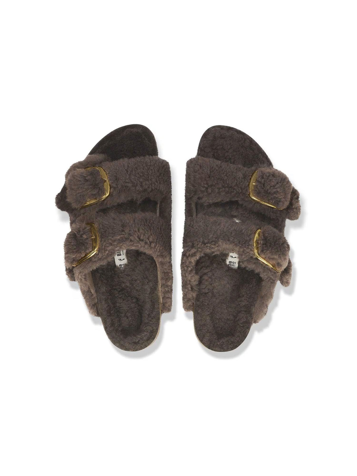 BIRKENSTOCK Arizona Big Buckle in Shearling Concrete Gray