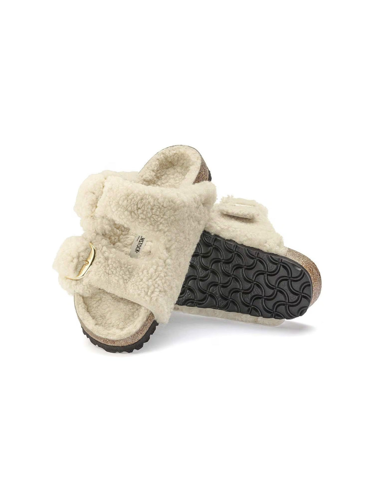 BIRKENSTOCK Arizona Big Buckle in Shearling Teddy Eggshell Narrow