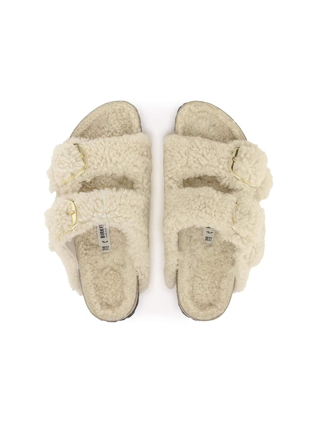 BIRKENSTOCK Arizona Big Buckle in Shearling Teddy Eggshell Narrow