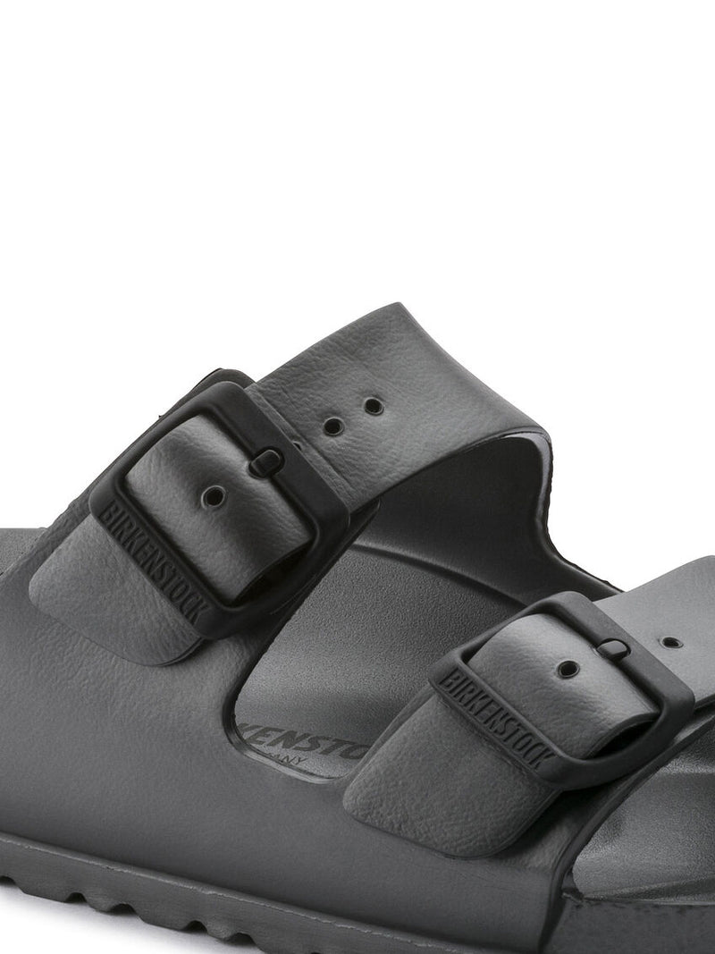 birkenstock arizona essentials eva sandal in metallic anthracite