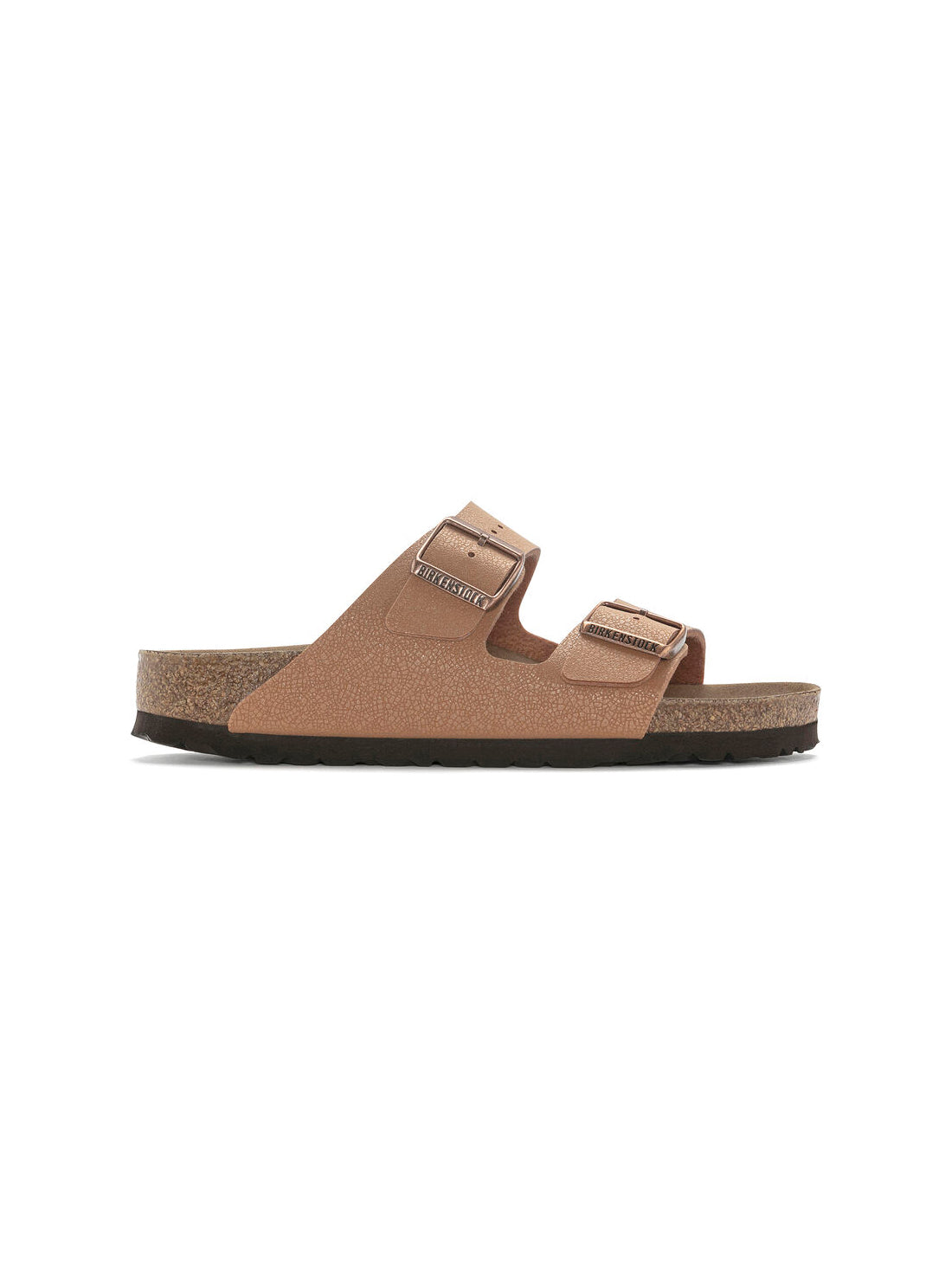 birkenstock arizona sandals in vegan birkibuc pecan regular