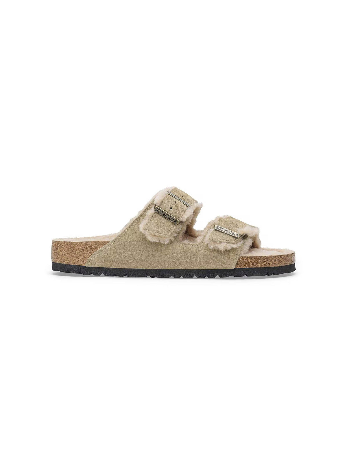 BIRKENSTOCK Arizona Shearling Suede Leather Taupe Narrow
