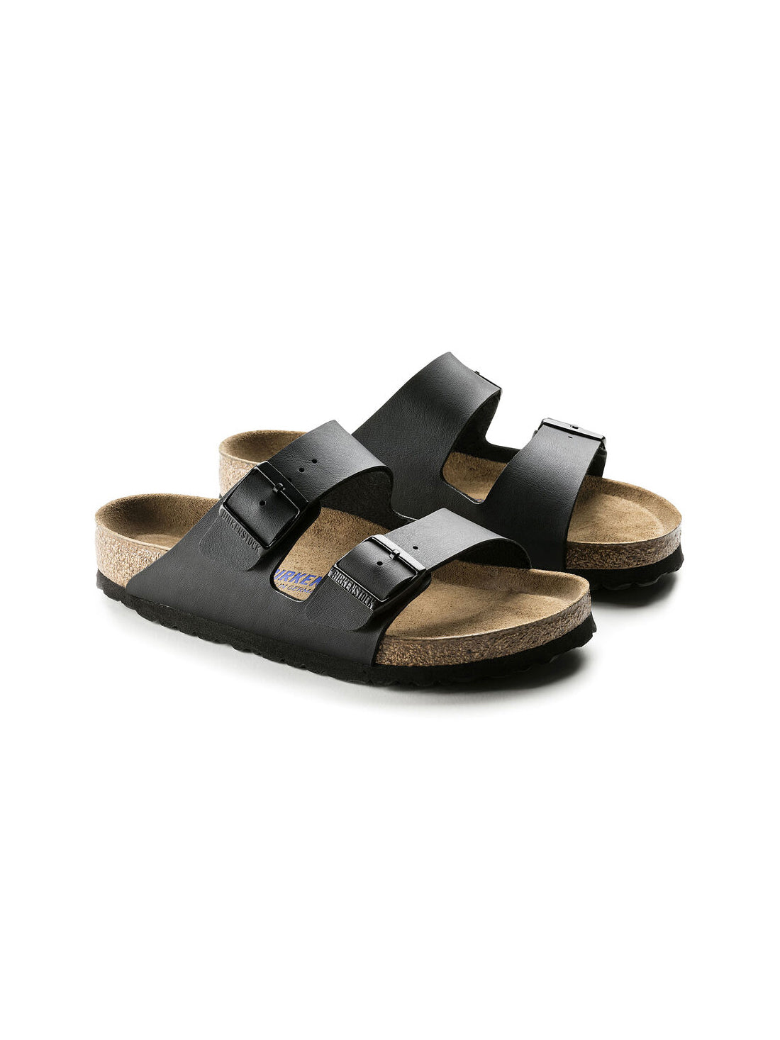 birkenstock arizona soft footbed sandal in birko-flor black narrow