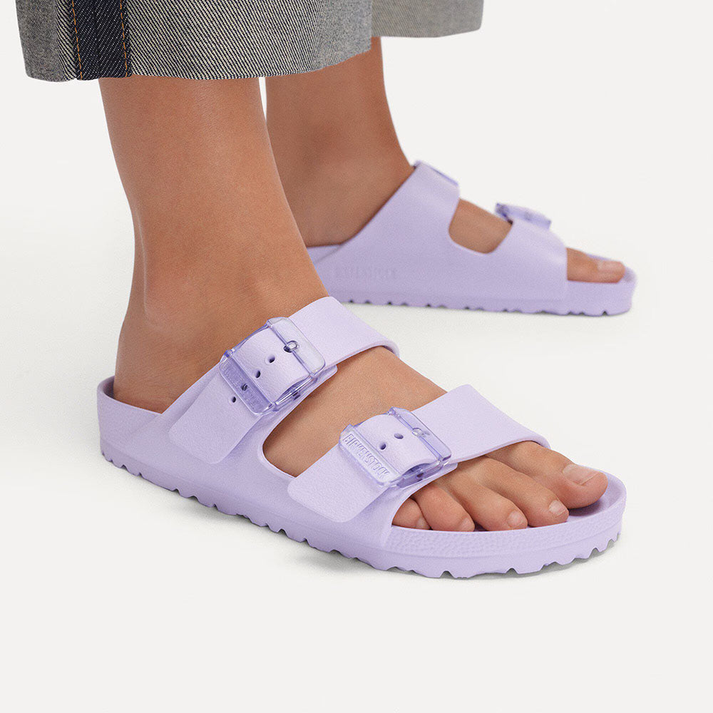 BIRKENSTOCK Arizona Essentials Stealth Buckle in EVA Purple Fog Narrow