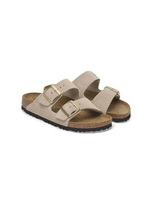 BIRKENSTOCK Arizona Suede Leather Sandcastle Narrow