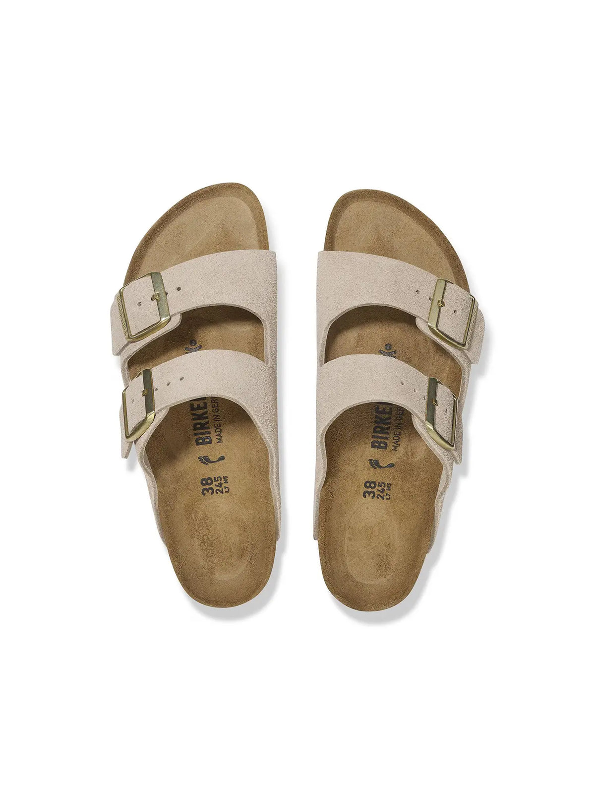BIRKENSTOCK Arizona Suede Leather Sandcastle Narrow