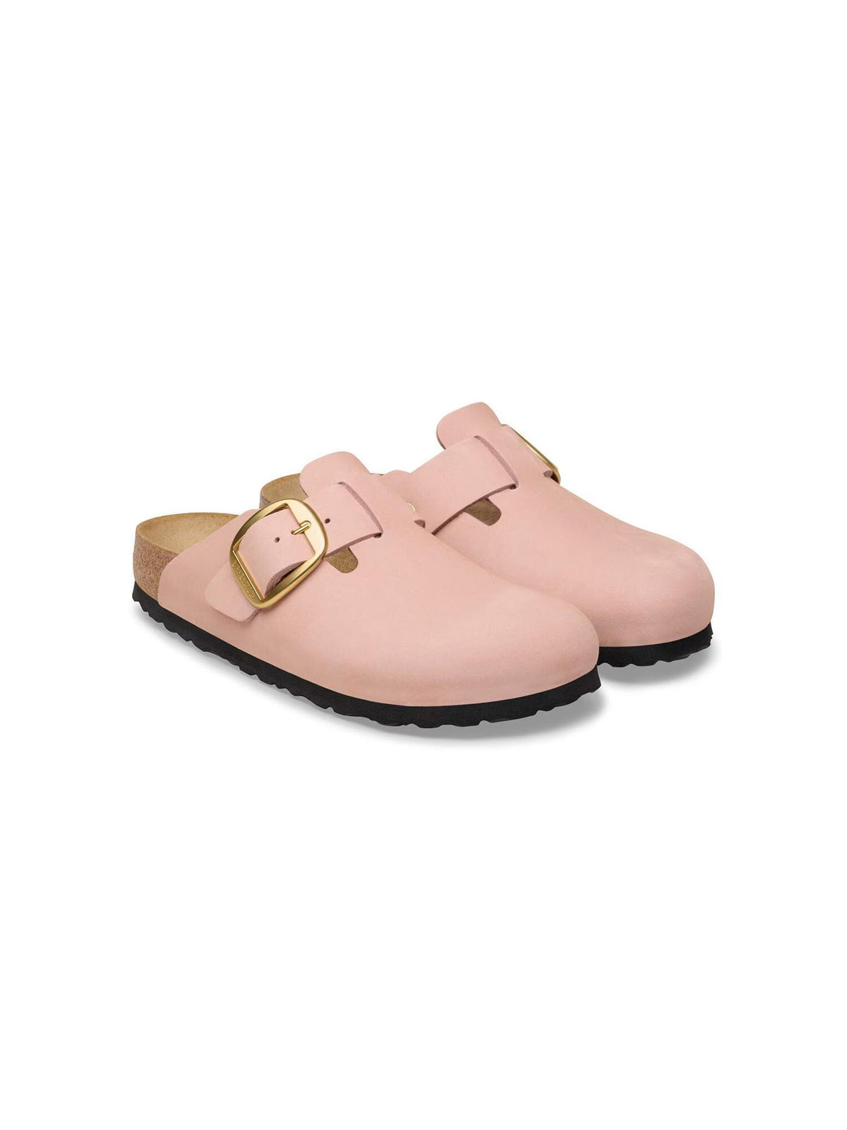 BIRKENSTOCK Boston Big Buckle in Nubuck Leather Soft Pink Narrow