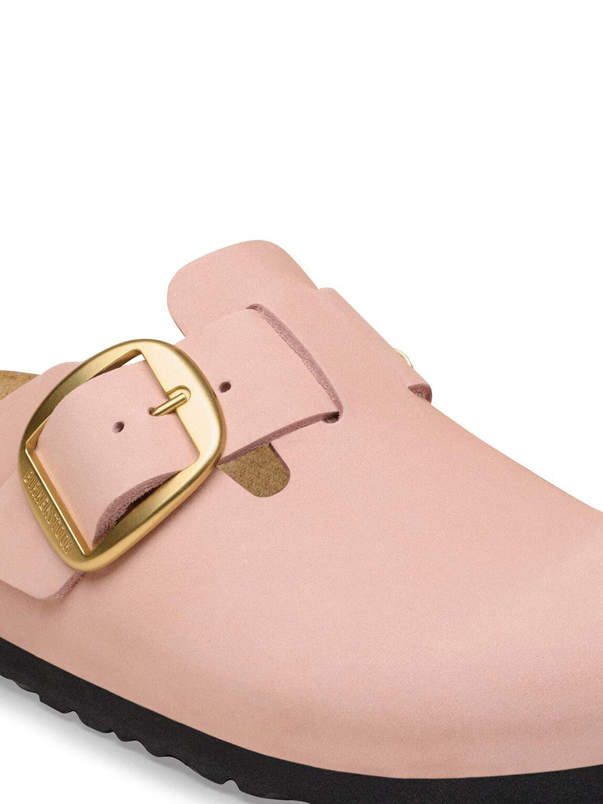 BIRKENSTOCK Boston Big Buckle in Nubuck Leather Soft Pink Narrow