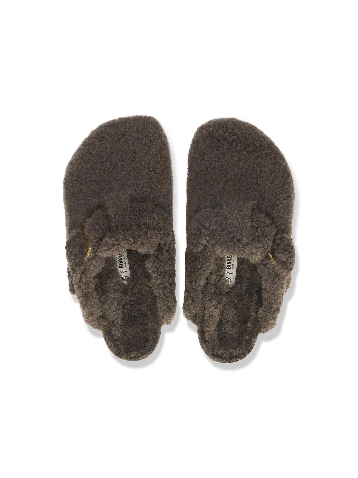 BIRKENSTOCK Boston Big Buckle in Shearling Concrete Gray