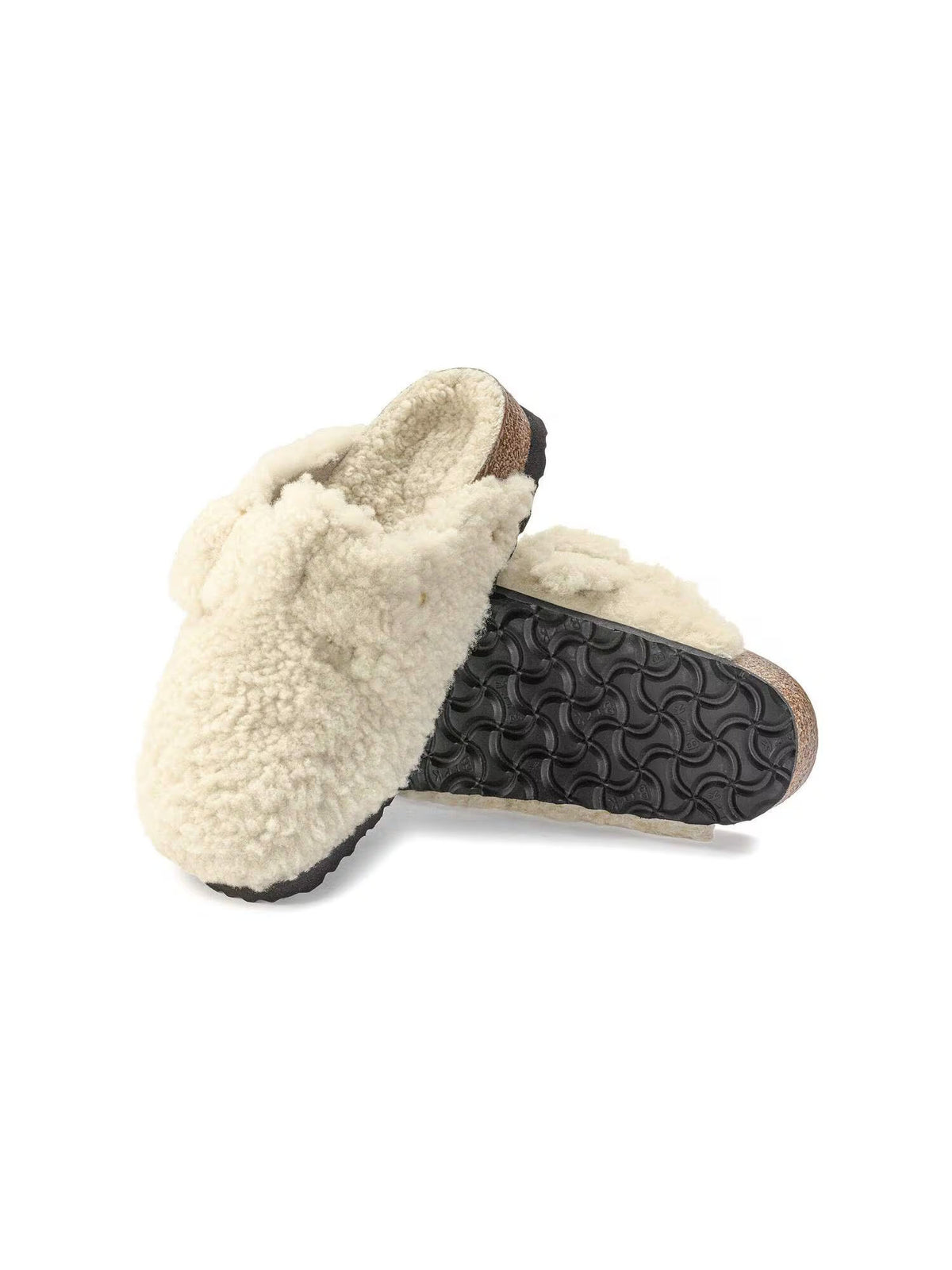 BIRKENSTOCK Boston Big Buckle in Shearling Teddy Eggshell Narrow