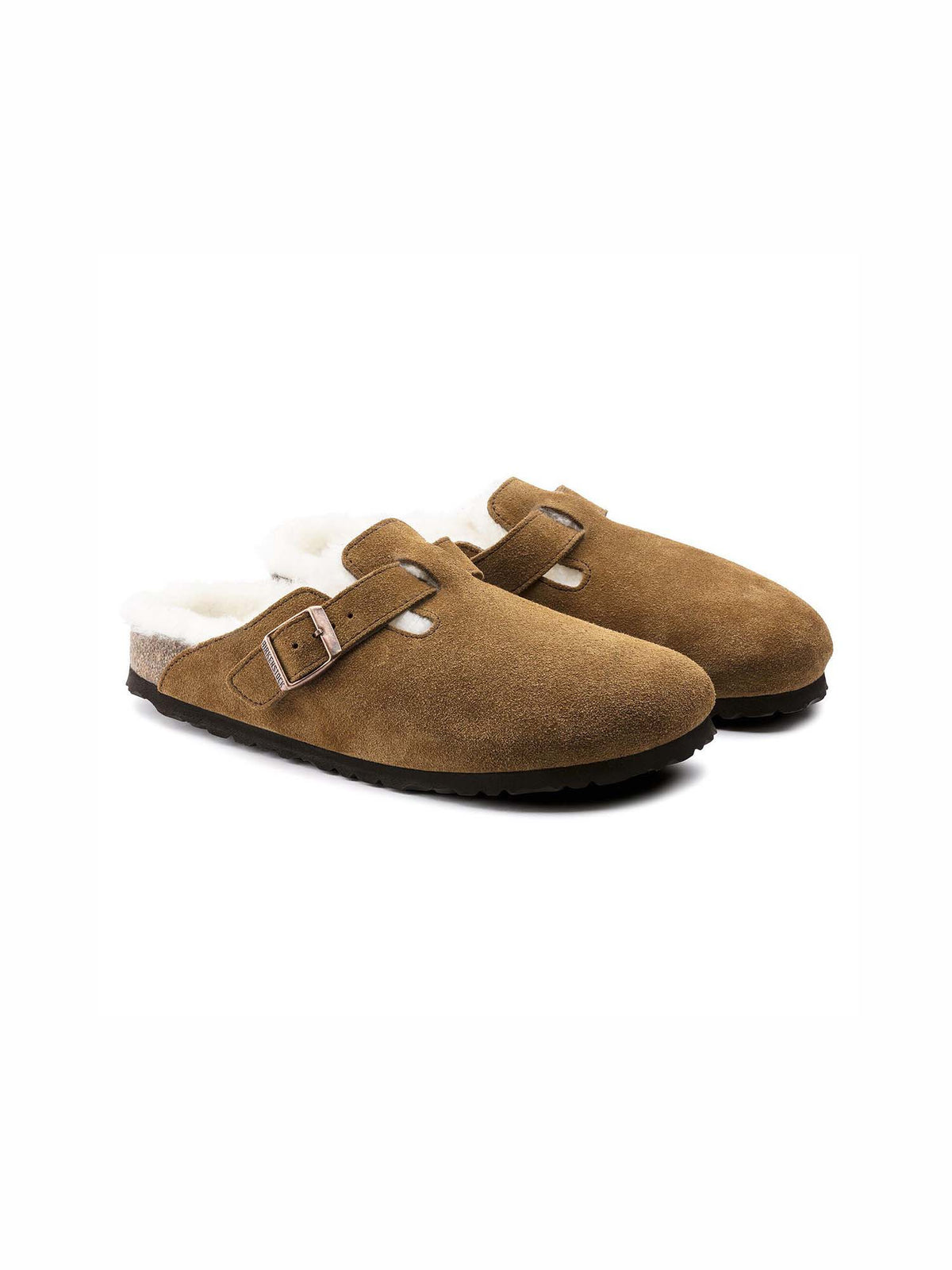 BIRKENSTOCK Boston Clog Shearling Suede Mink