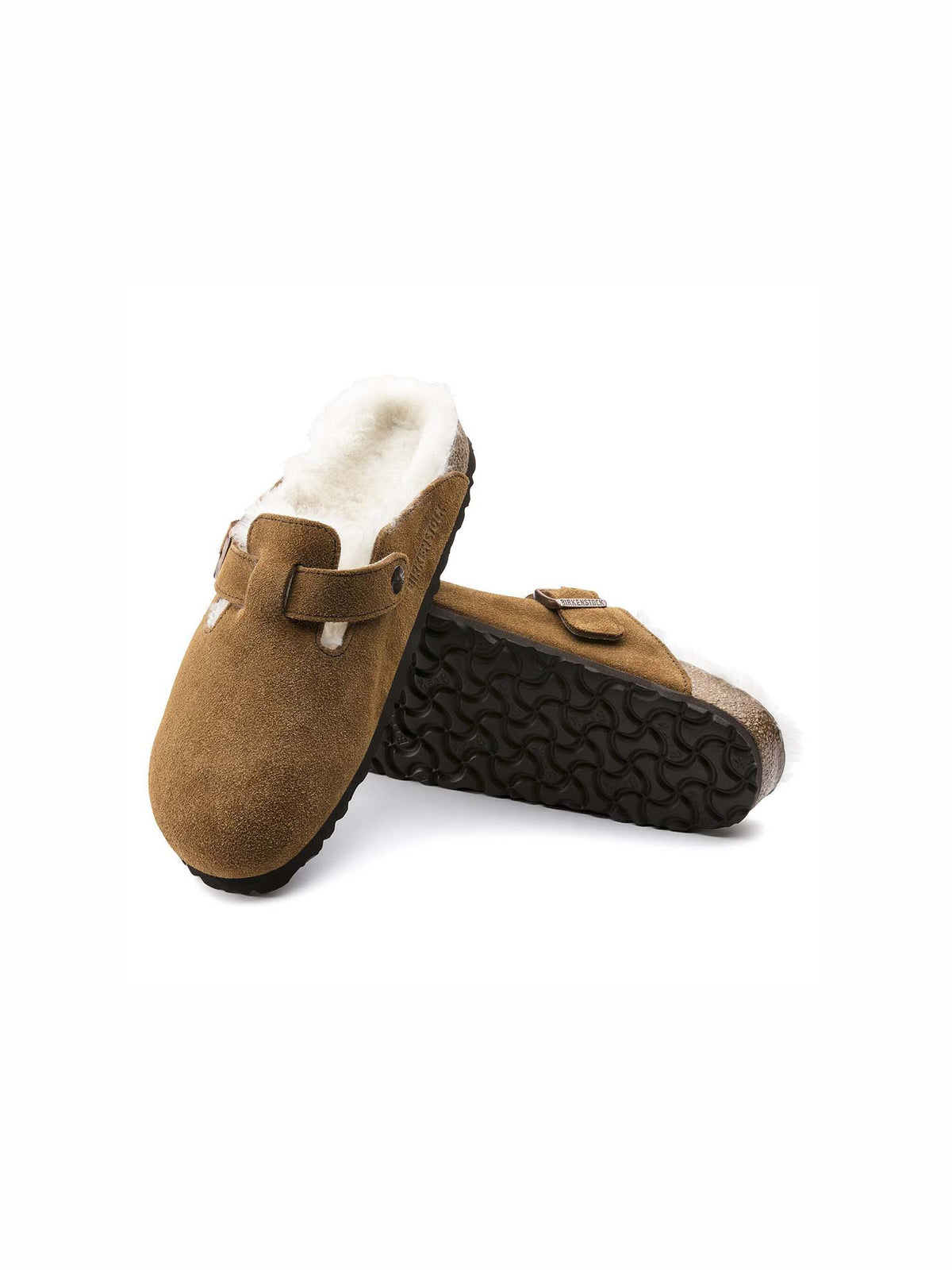 BIRKENSTOCK Boston Clog Shearling Suede Mink