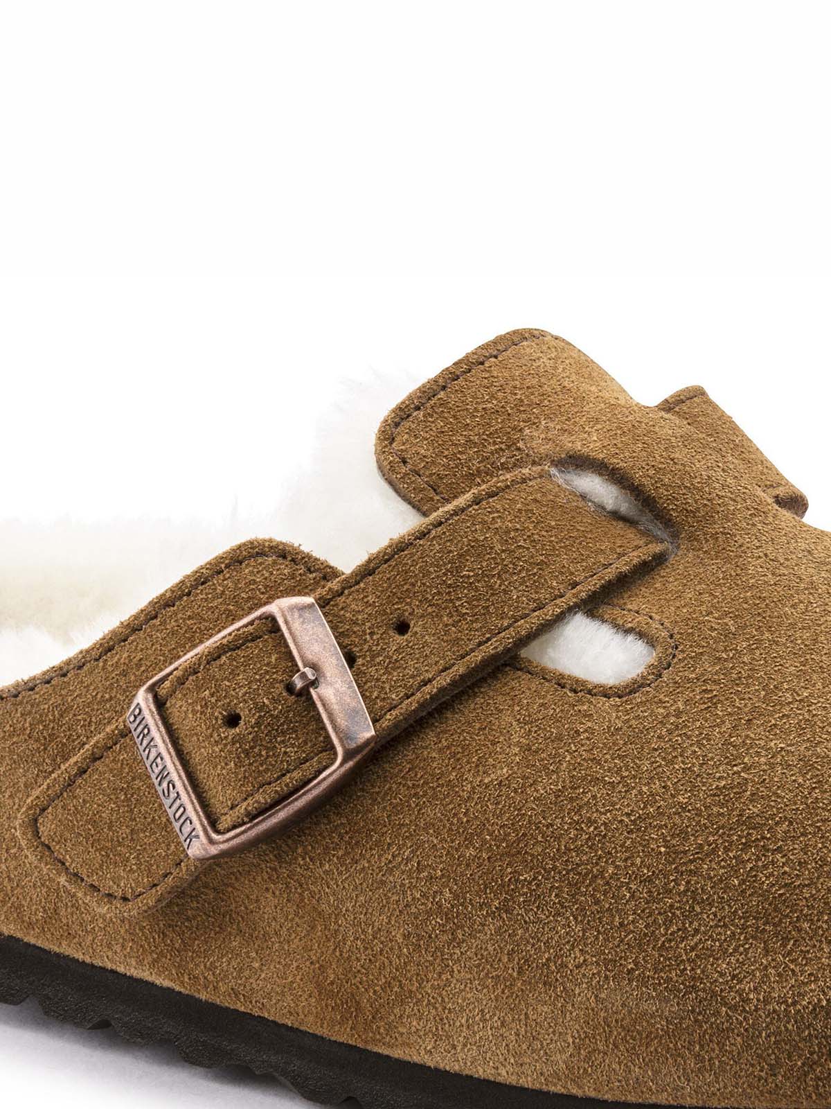 BIRKENSTOCK Boston Clog Shearling Suede Mink