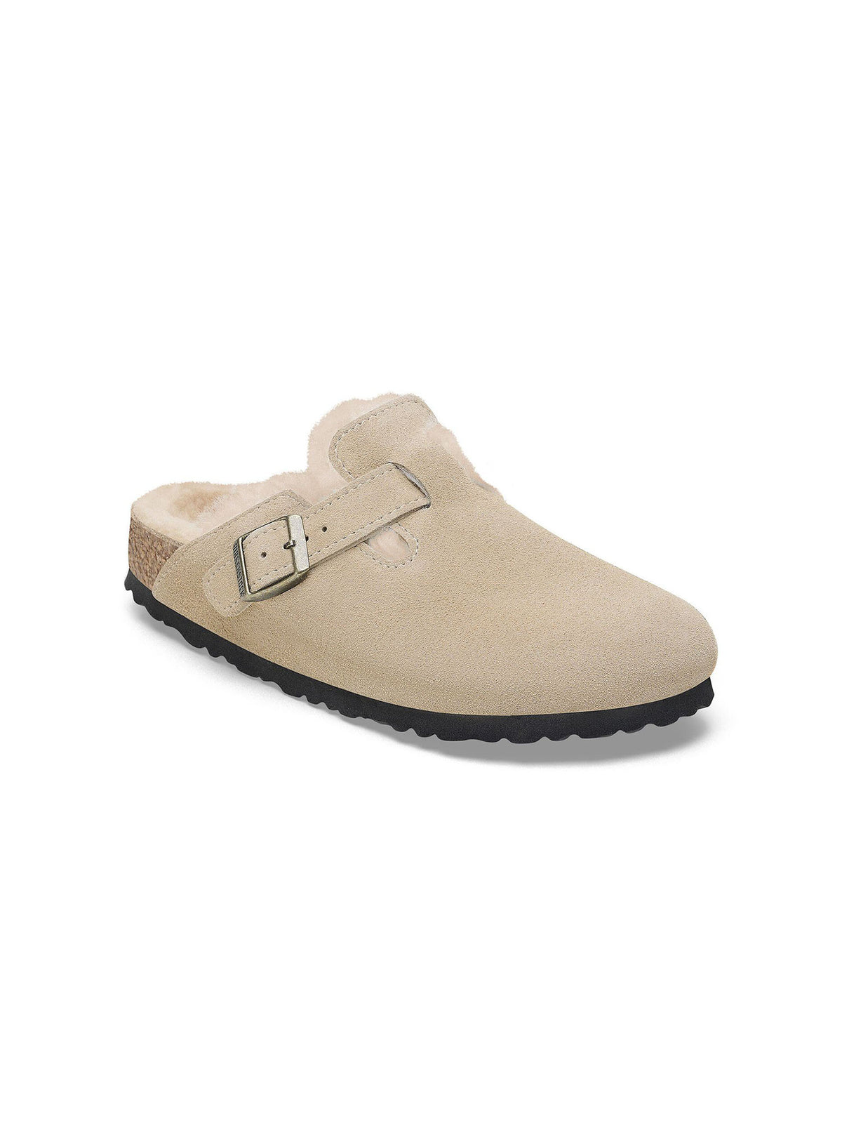 BIRKENSTOCK Boston Shearling Suede Taupe Narrow