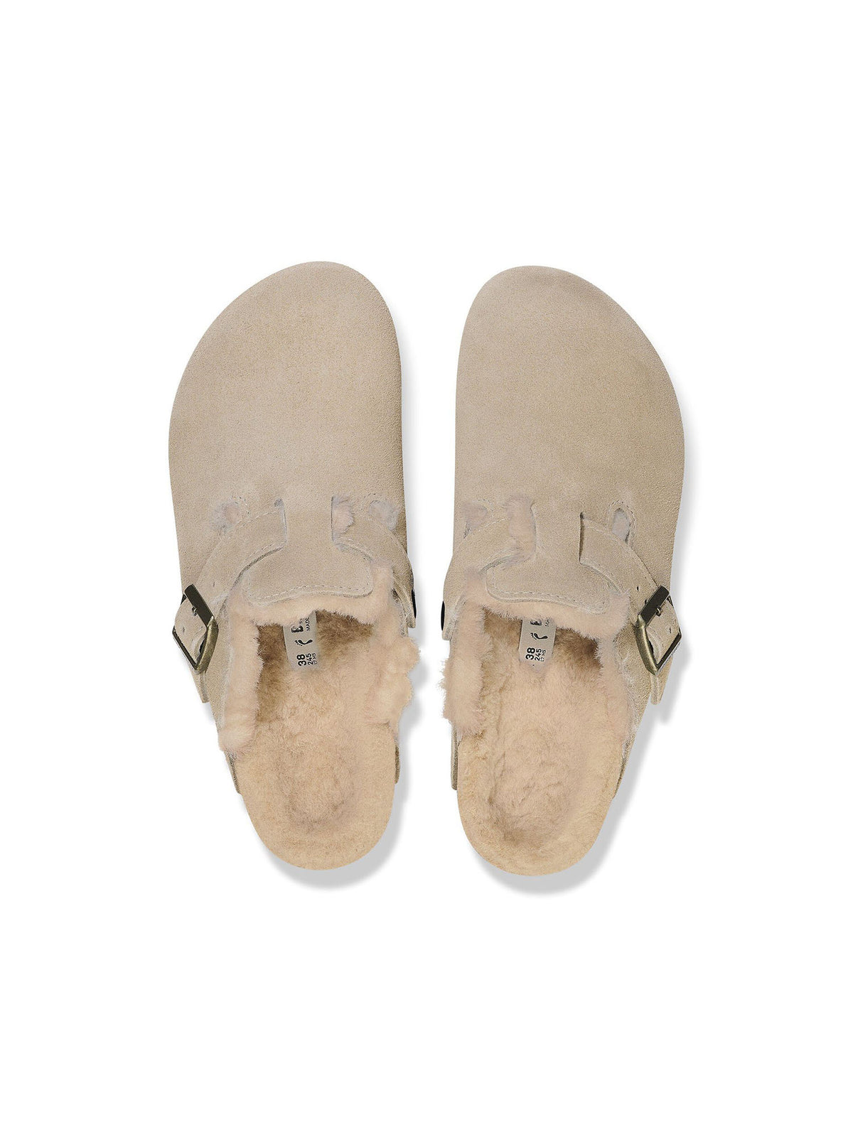 BIRKENSTOCK Boston Shearling Suede Taupe Narrow