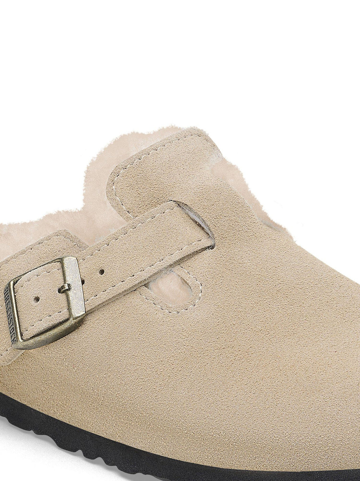 BIRKENSTOCK Boston Shearling Suede Taupe Narrow