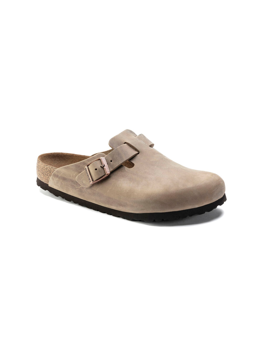 birkenstock boston clog soft footbed oiled leather in tobacco