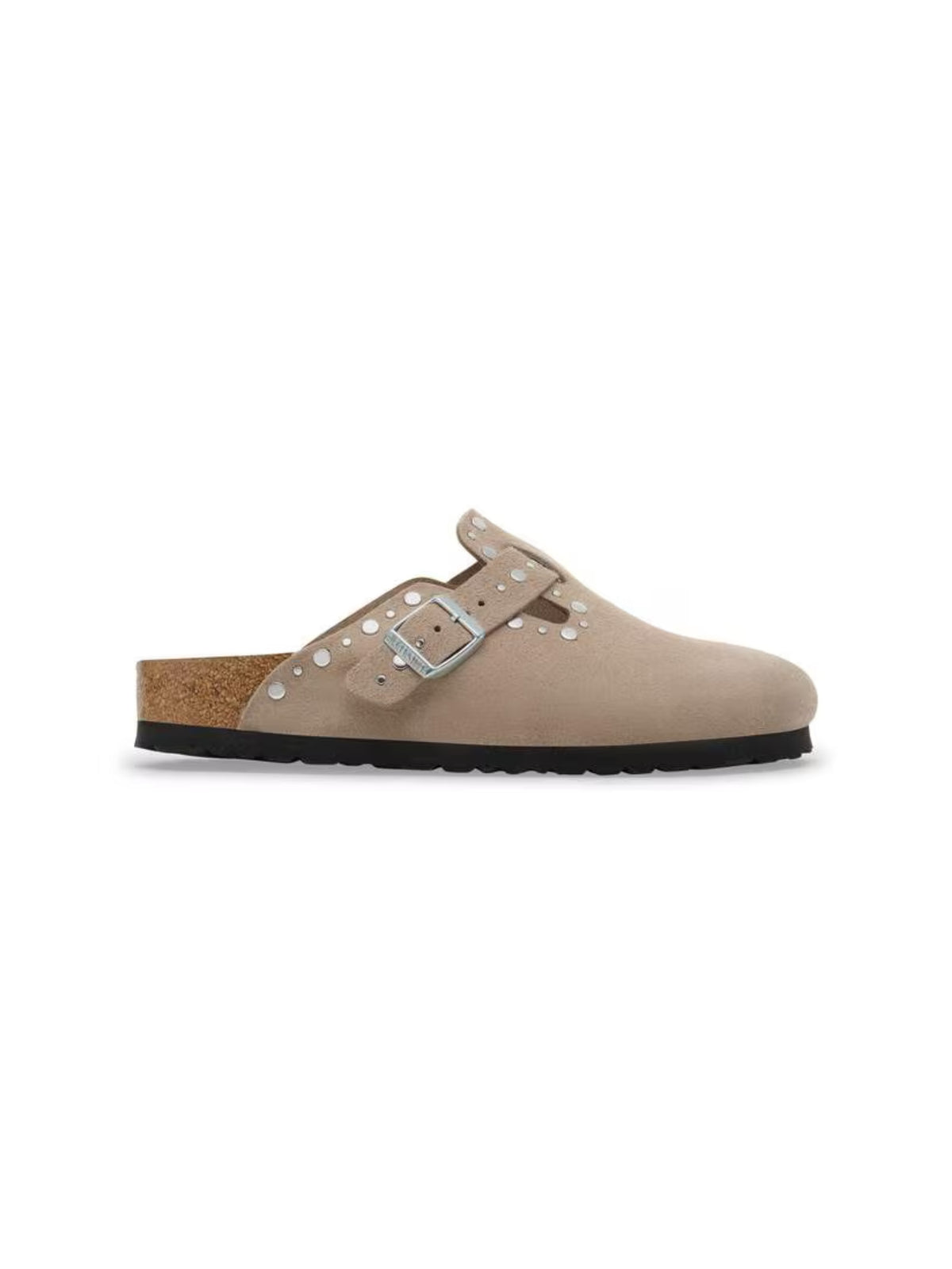 BIRKENSTOCK Boston Rivets Suede Leather taupe narrow 