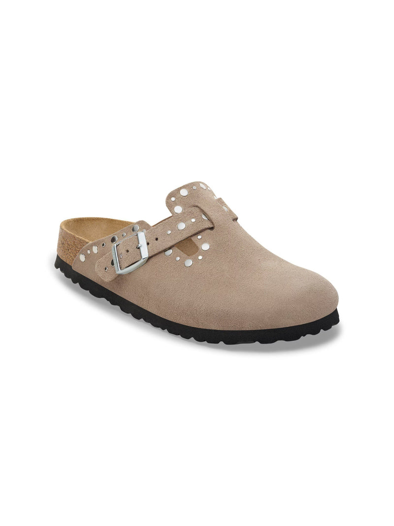 BIRKENSTOCK Boston Rivets Suede Leather taupe narrow 