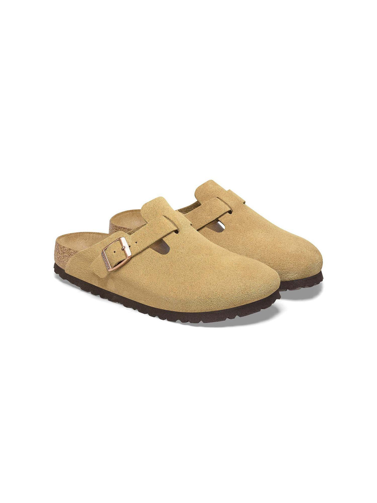 BIRKENSTOCK Boston Suede Leather Latte Cream Narrow
