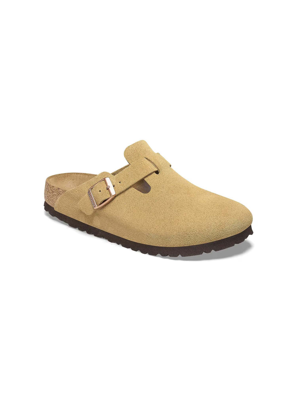 BIRKENSTOCK Boston Suede Leather Latte Cream Narrow