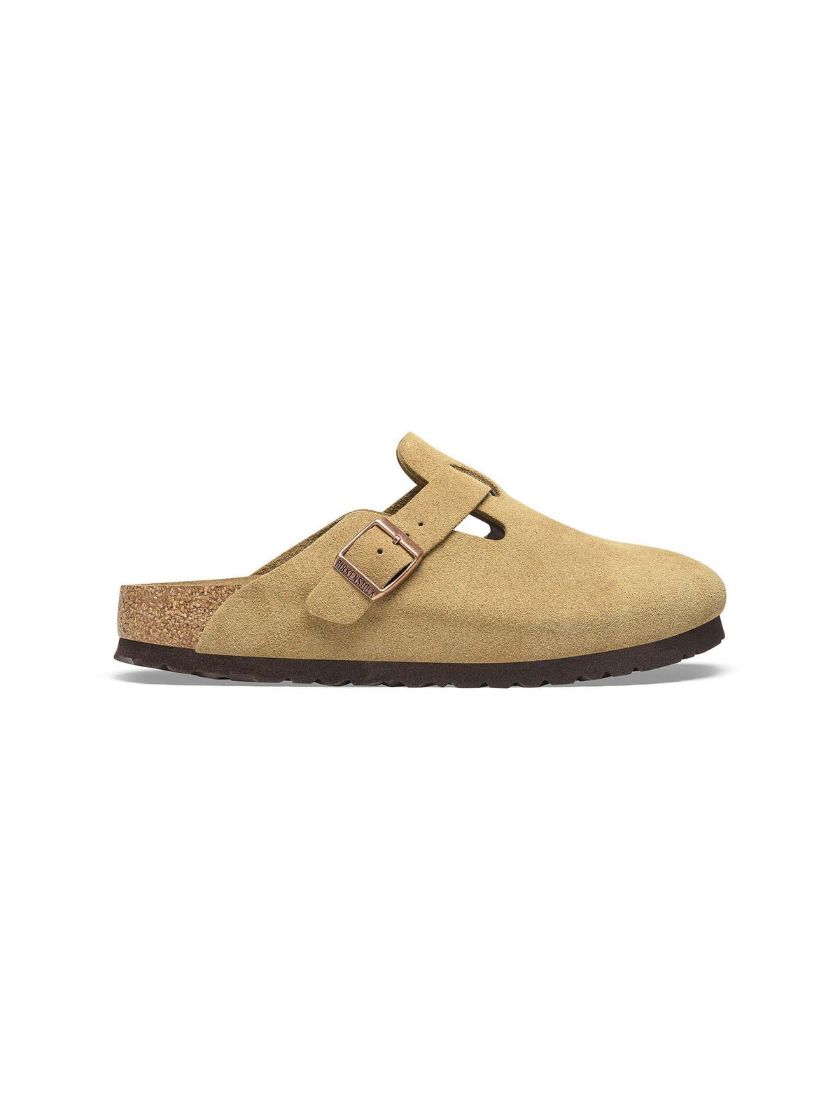 BIRKENSTOCK Boston Suede Leather Latte Cream Narrow