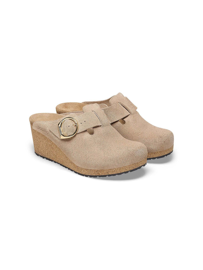 BIRKENSTOCK Fanny Ring-Buckle Suede Leather Warm Sand Narrow