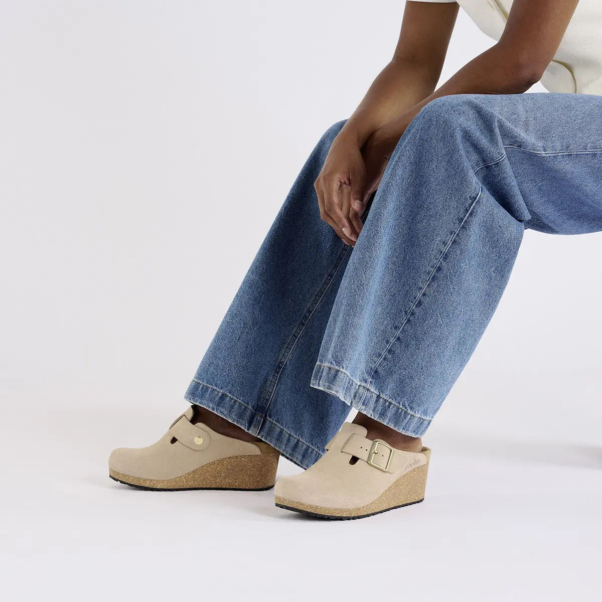 BIRKENSTOCK Fanny Suede Leather Warm Sand Narrow