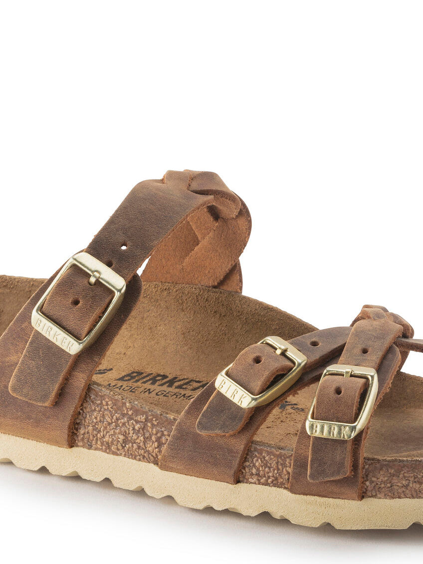 birkenstock franca sandal in cognac oiled leather regular