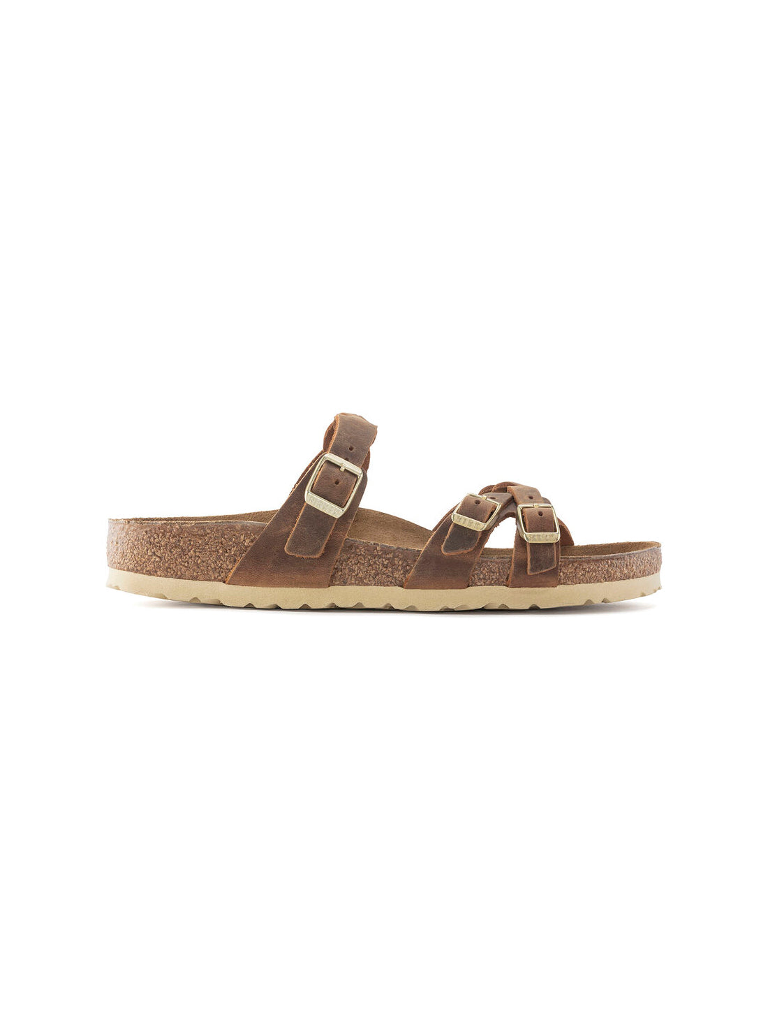 birkenstock franca sandal in cognac oiled leather regular