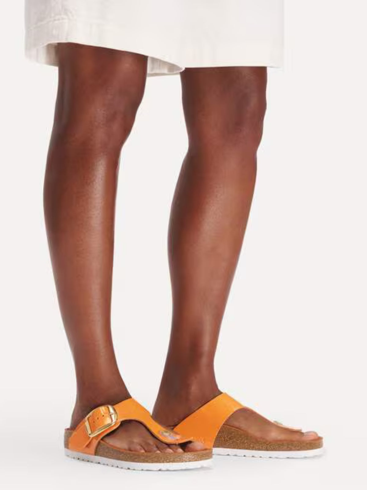 BIRKENSTOCK Gizeh Big Buckle Sandal: Patent Leather high shine kurkuma