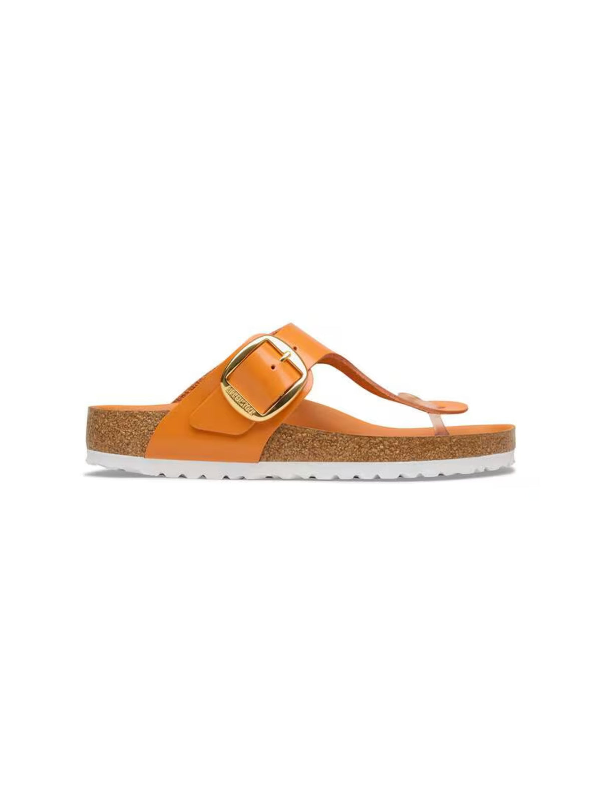BIRKENSTOCK Gizeh Big Buckle Sandal: Patent Leather high shine kurkuma
