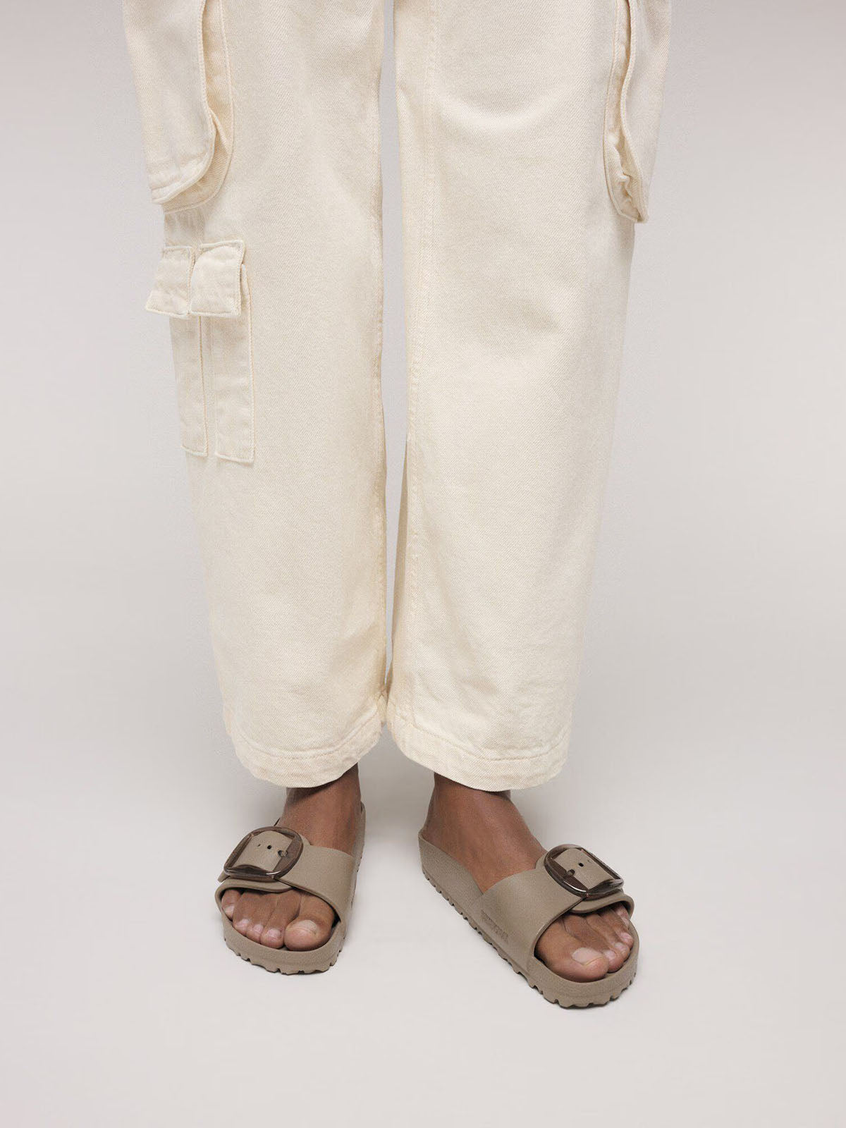 BIRKENSTOCK Madrid Big Buckle EVA in Gray Taupe Narrow