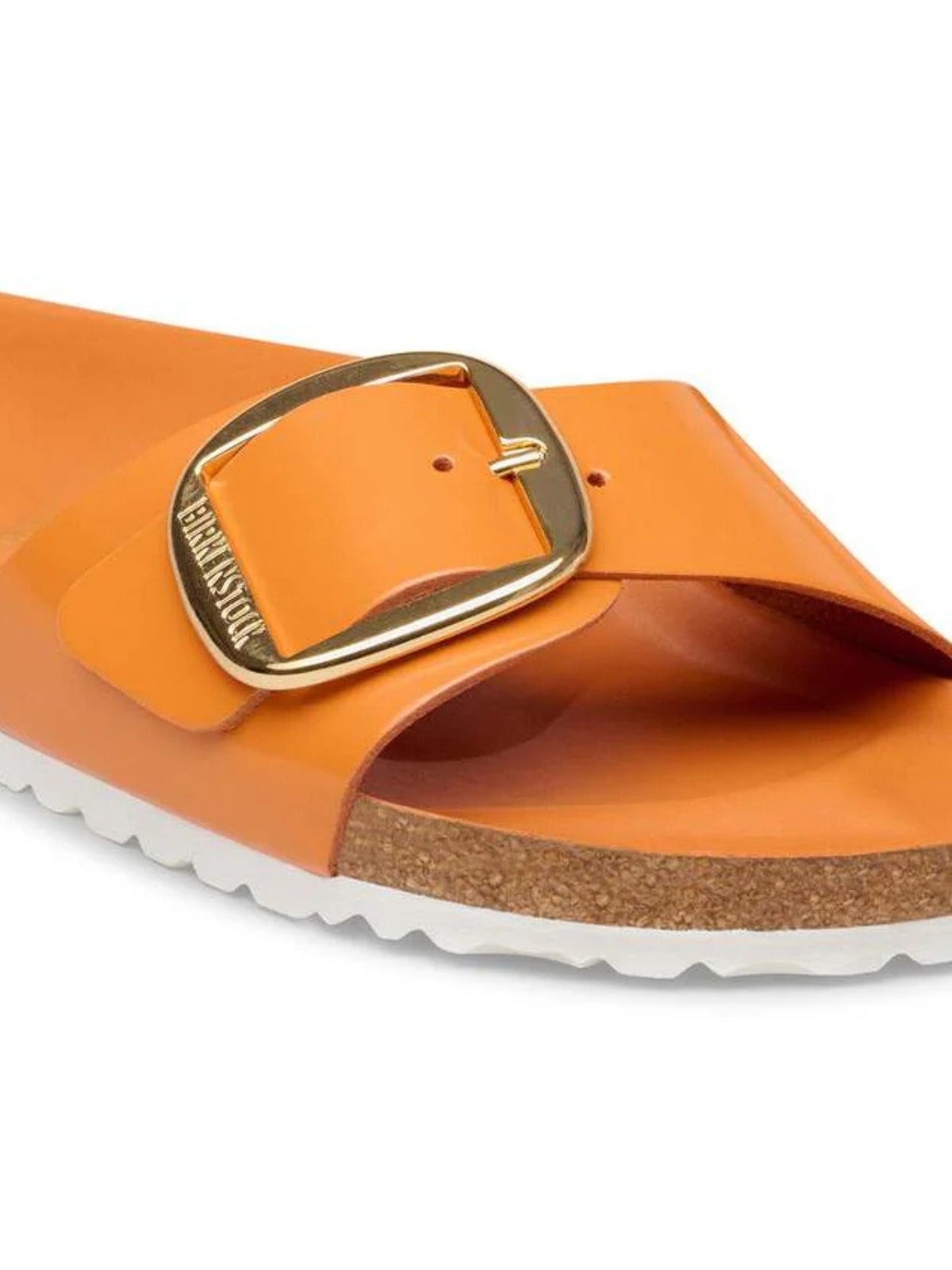 BIRKENSTOCK Madrid Big Buckle Sandal: Patent Leather high shine kurkuma