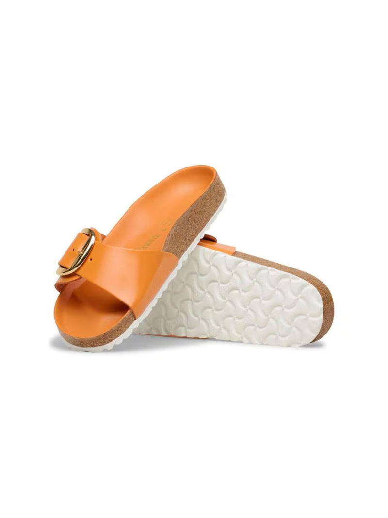 BIRKENSTOCK Madrid Big Buckle Sandal: Patent Leather high shine kurkuma
