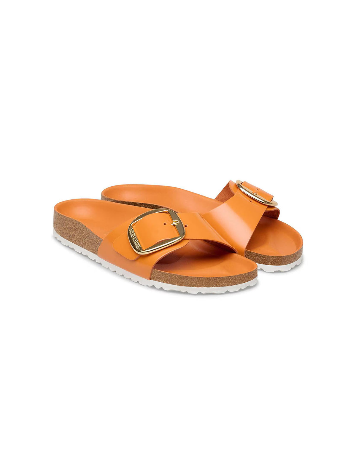 BIRKENSTOCK Madrid Big Buckle Sandal: Patent Leather high shine kurkuma